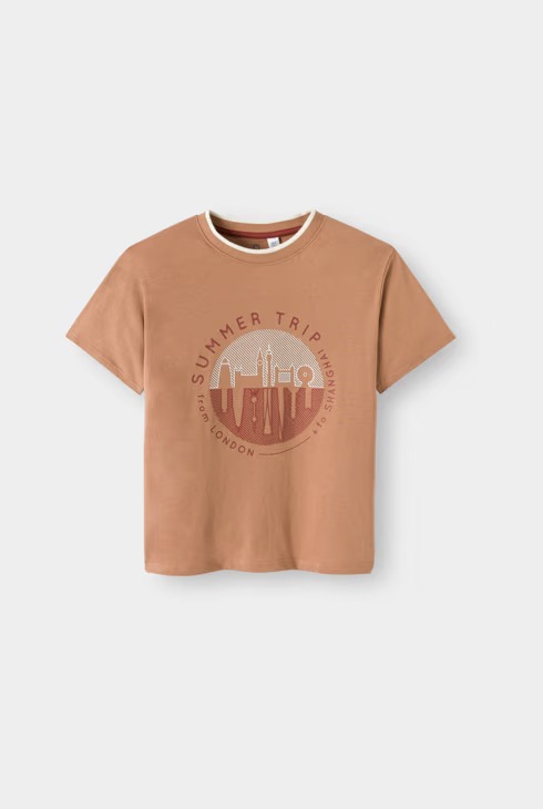 T-shirt me mëngë të shkurtra, Okaidi - 3 Vjeç