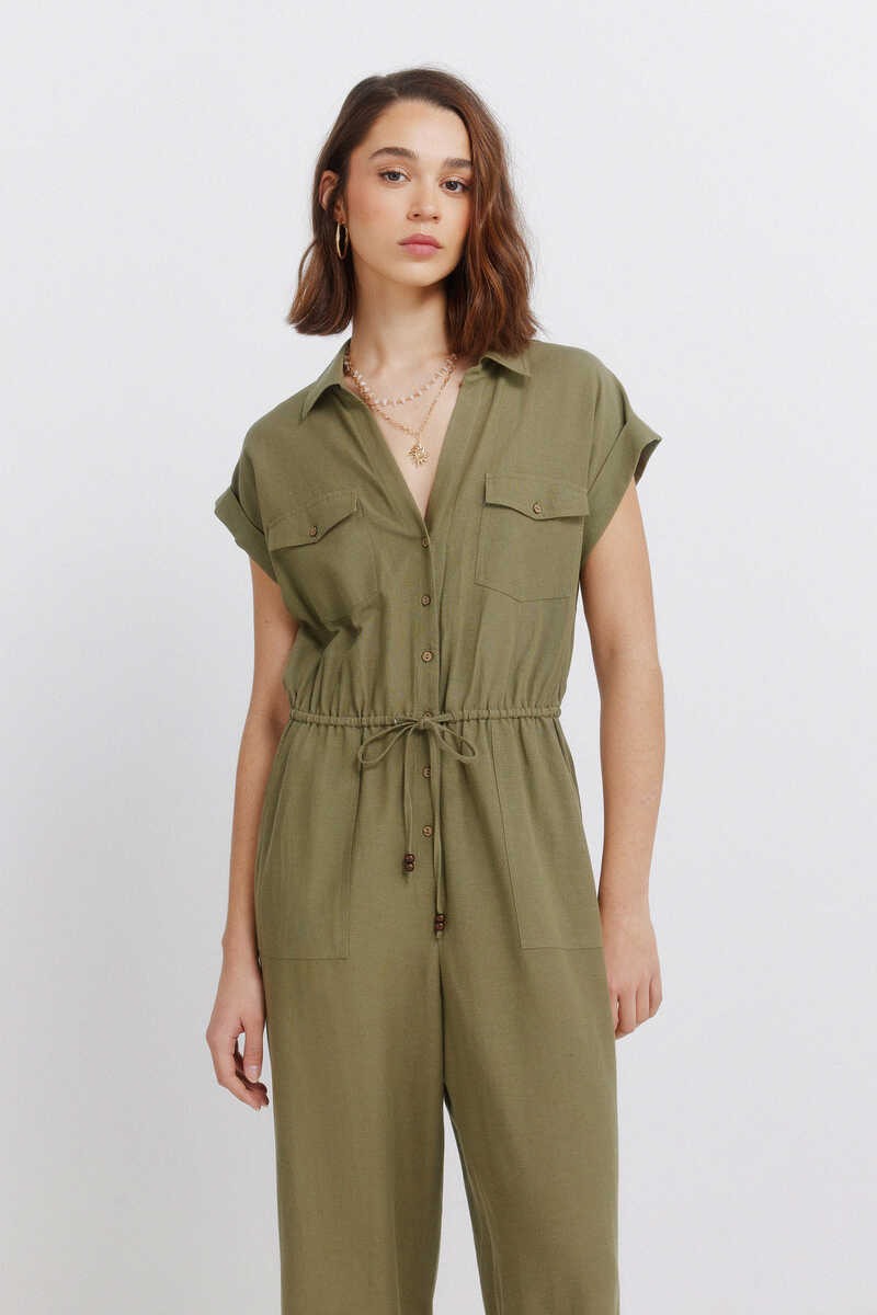 Jumpsuit, Springfield - 36, Kaki
