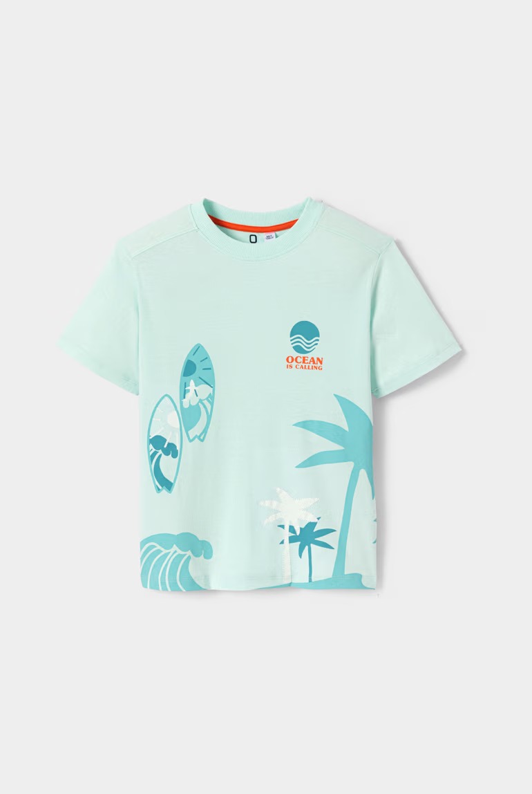 T-shirt me mëngë të shkurtra, Okaidi - 12 Vjeç
