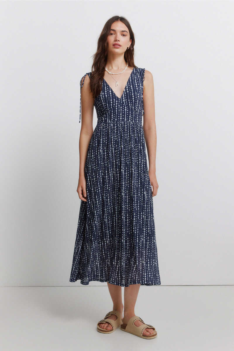Fustan midi, Springfield - L, Blu
