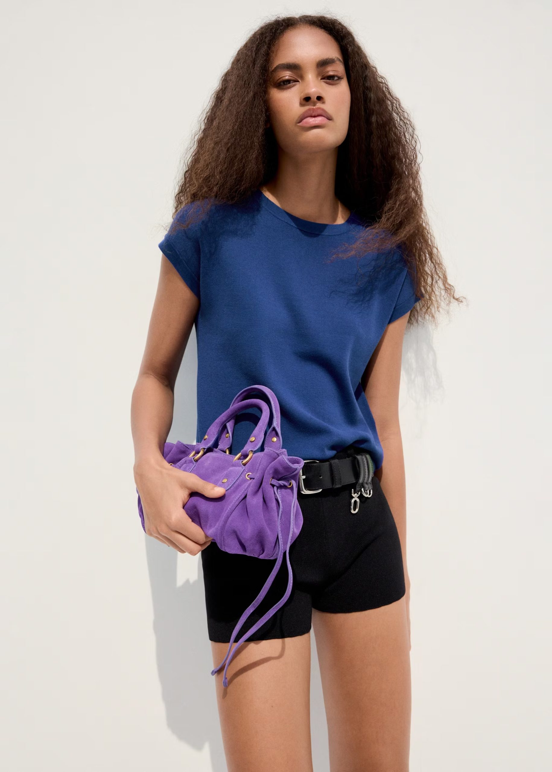 T-shirt, Mango - XS, Blu