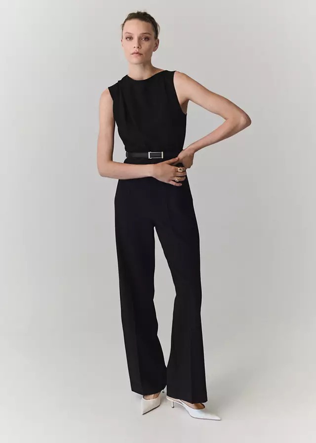 Jumpsuit i gjatë, Mango - S, E zezë