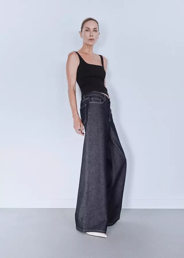 Xhinse të gjera, Mango - 38, Blu