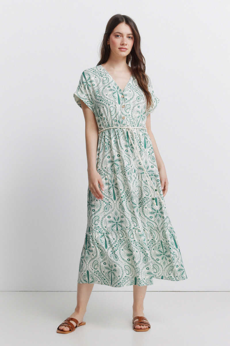 Fustan midi me printe, Springfiel - 38