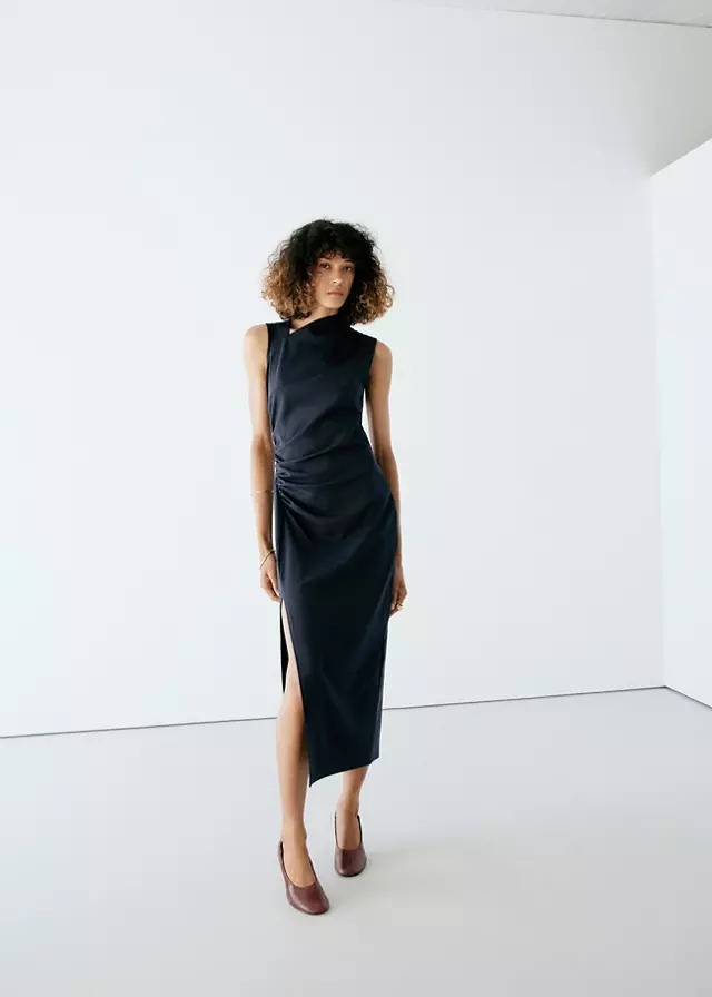 Fustan midi, Mango - M, Blu