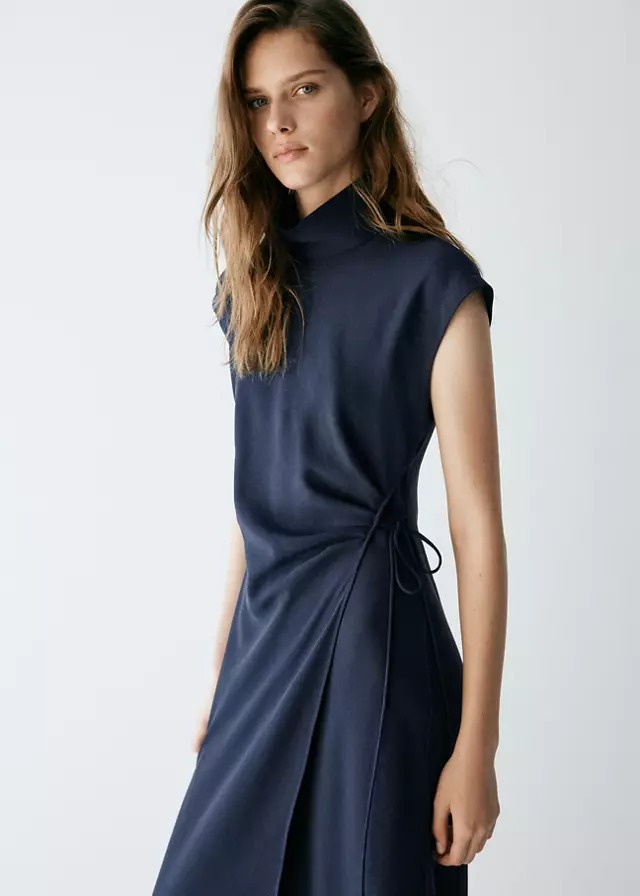 Fustan midi, Mango - M, Blu