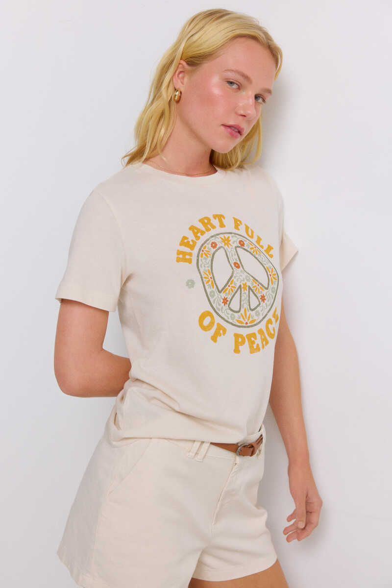 T-shirt me printe, Springfield - S