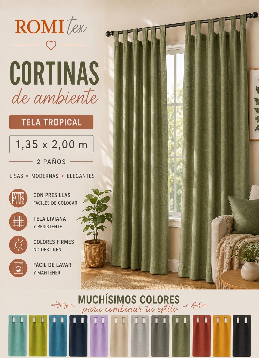 Cortinas de ambiente, foto 2 de 2