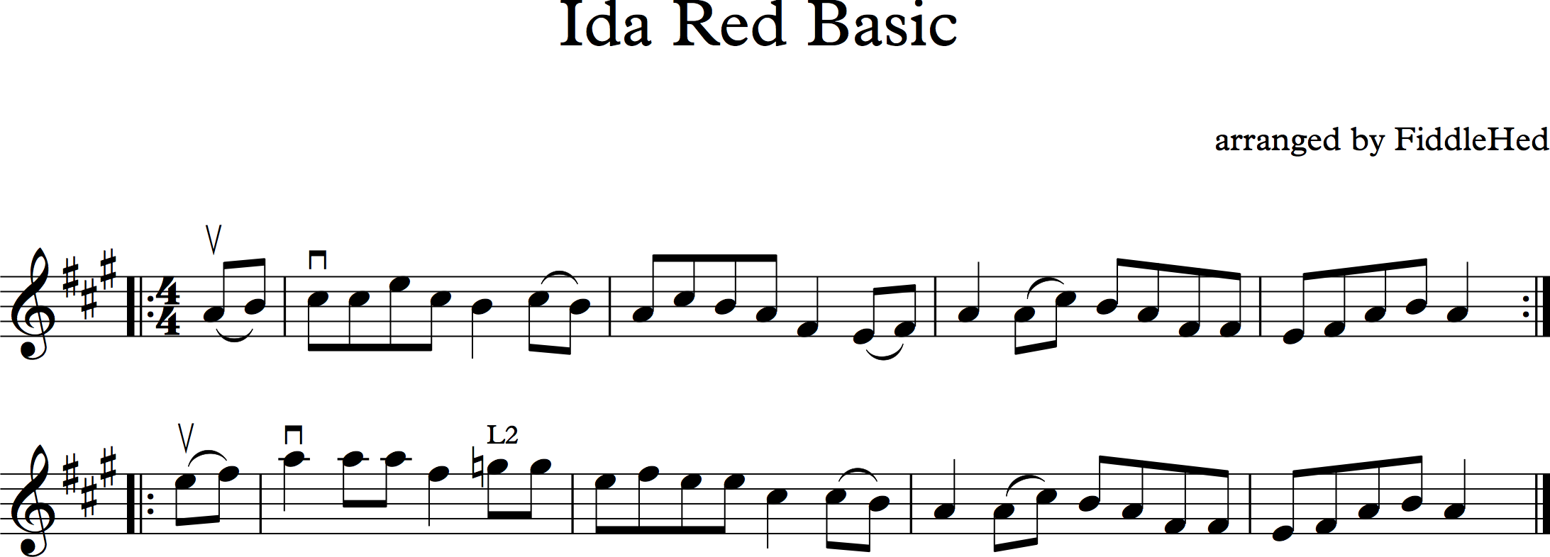 Ida Red – Basic | FiddleHed
