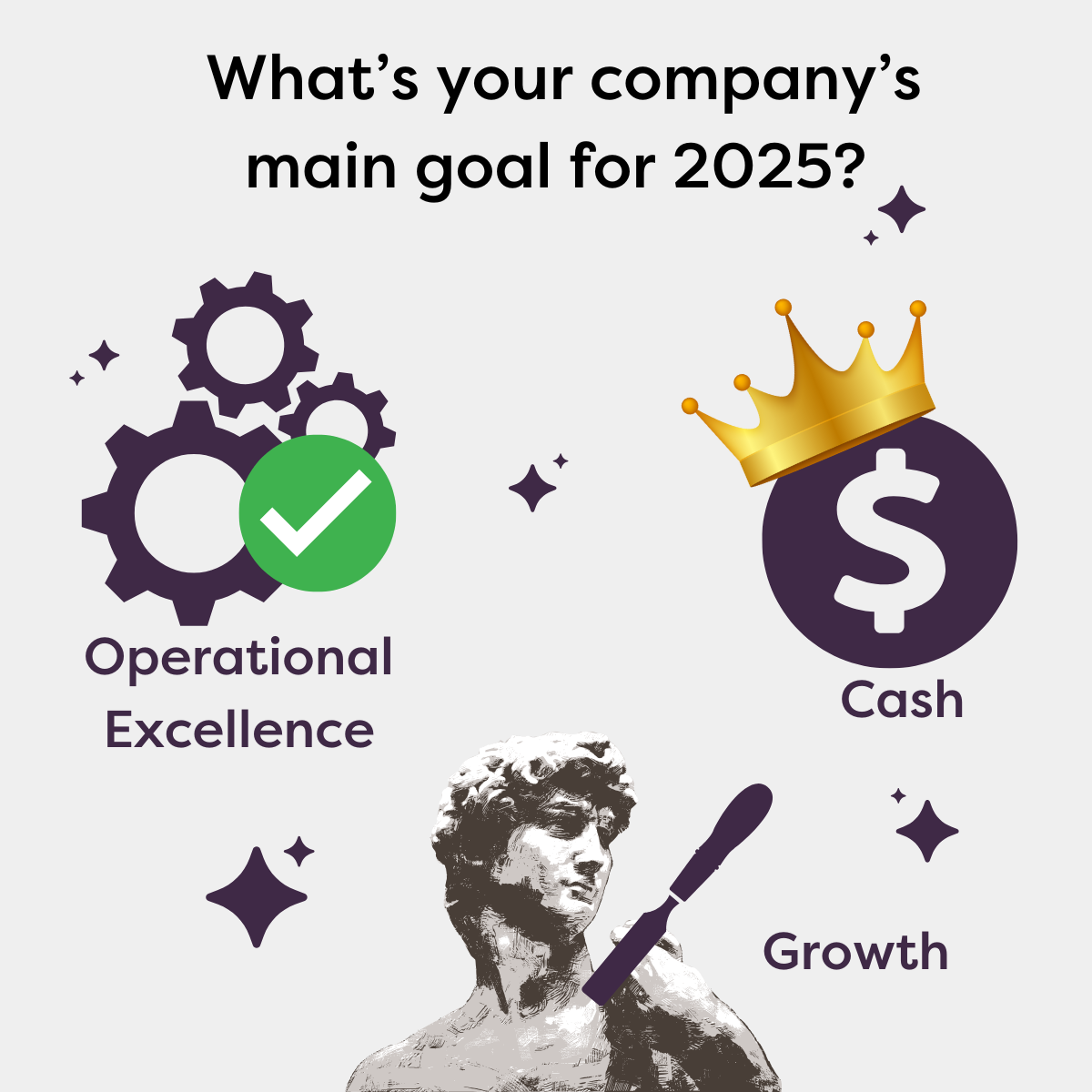 Company's Main Goal for 2025: cash, operational excellence or growth?
