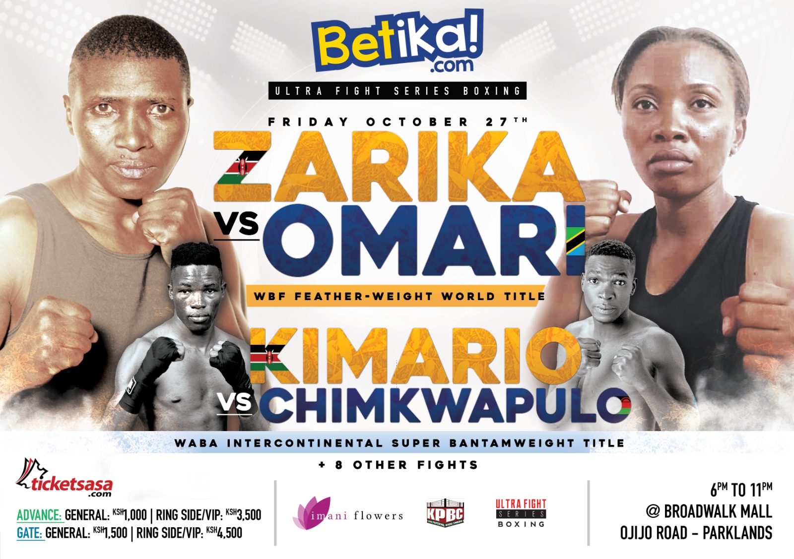 Ultra Fight Series returns to Nairobi; boxers set to clash at Broad Walk Mall Ballroom