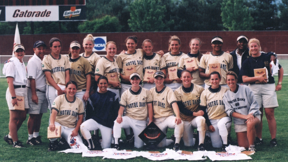 Notre Dame captured BIG EAST tournament trophies during Deanna Gumpf's first two seasons as Irish head coach in 2002 and 2003
