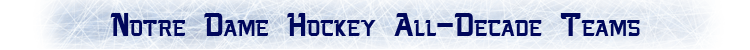 Notre Dame Hockey All-Decade Teams