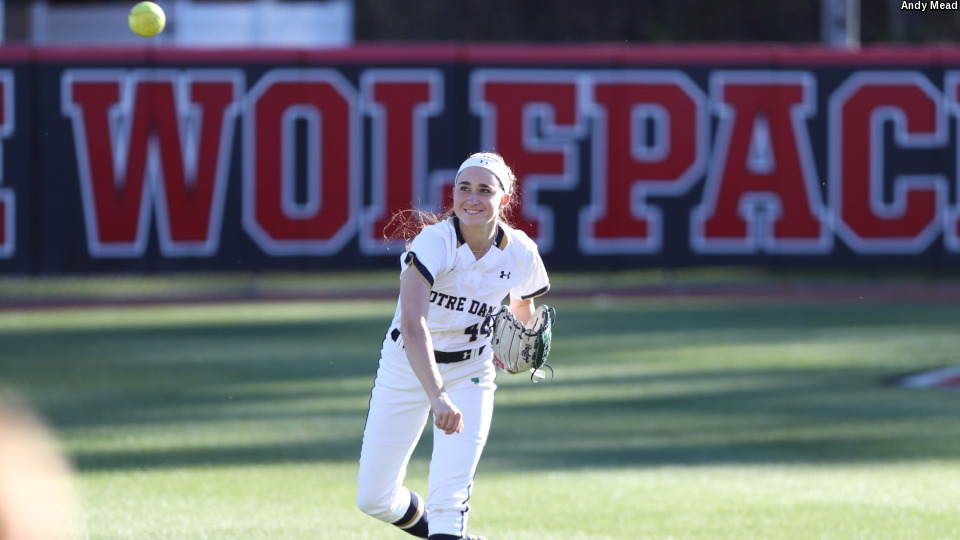 Notre Dame sophomore outfielder Alexis Bazos