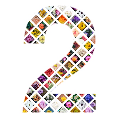 number shape collage