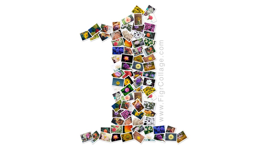 number shape collage