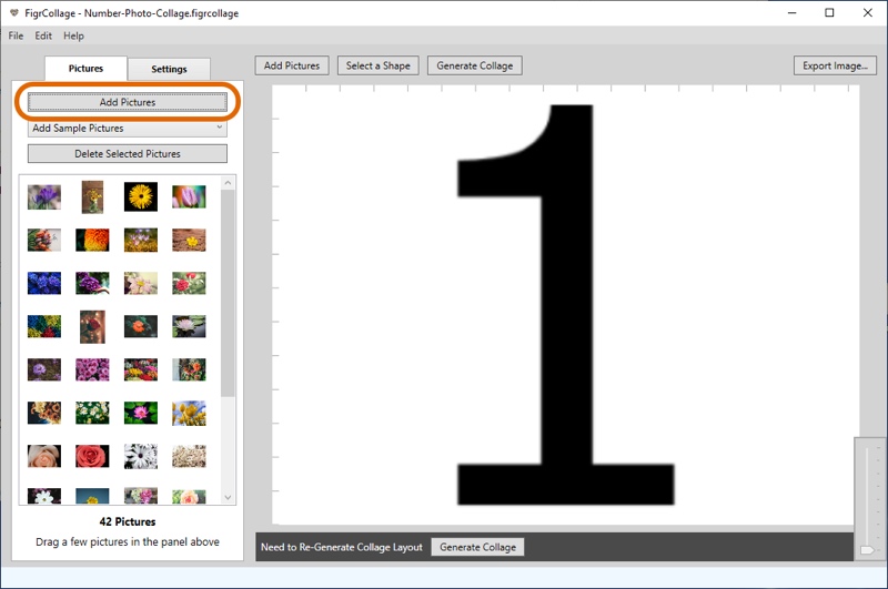 number shape collage maker