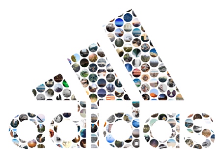 Adidas logo shape collage