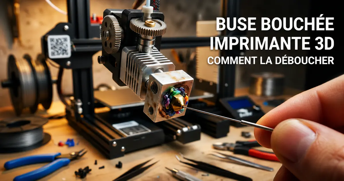 Déboucher buse bouchée imprimante 3D FDM — aiguille cold pull atomic pull nettoyage hotend 2026