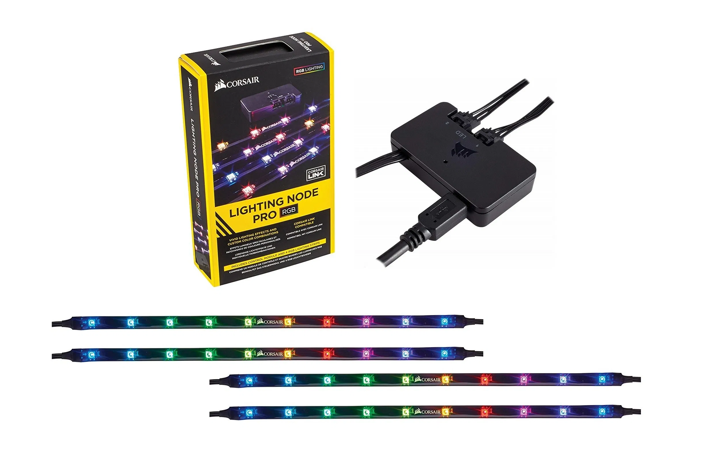 Corsair Lighting NODE Pro + RGB Hub & Link Cables For iCUE CL-9011109-WW