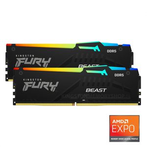 KINGSTON FURY BEAST RGB DDR5 32GB (2X16GB) 6000MHZ CL36 *แรม