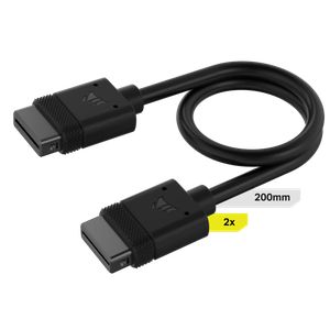 CORSAIR ICUE LINK CABLE 2X 200MM WITH STRAIGHT CONNECTORS *สายเคเบิล