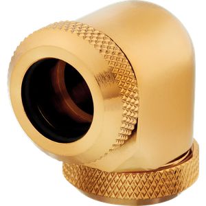 CORSAIR HYDRO X SERIES XF HARDLINE 90° 12MM OD FITTING TWIN PACK — GOLD *ฟิตติ้ง