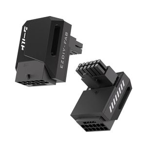 EZDIY SHIELD PCIE 5.0 GPU ANGLE ADAPTER 90 DEGREES RVS BLACK * หัวต่อ 90° ต่อไฟการ์ดจอ