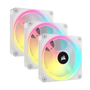 CORSAIR ICUE LINK QX120 RGB 120MM PWM WHITE STARTER KIT TRIPPLE FAN *พัดลม