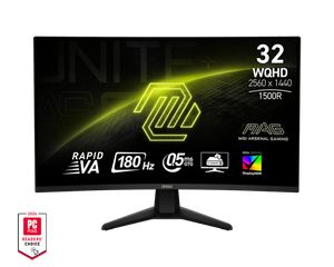 MSI MAG 32CQ6F 31.5 INCH VA WQHD 180HZ 0.5MS CURVE *จอคอมพิวเตอร์