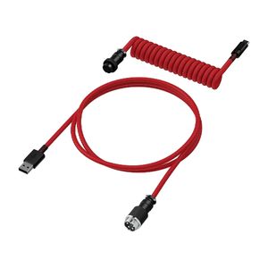 HYPERX COILED CABLE RED-BLACK *สายType-C สำหรับ คีย์บอร์ดเกมมิ่ง