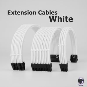 GALAXY PREMIUM CABLE SET 24PIN-8PIN CPU-8PIN VGA x2 UP -WHITE *สายถัก