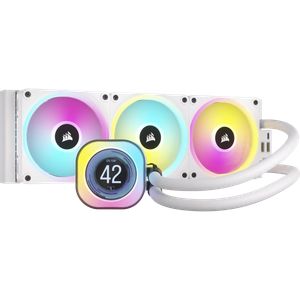 CORSAIR ICUE LINK H150I LCD RGB LIQUID CPU COOLER 360MM (120 X 3) WHITE *ชุดน้ำปิด