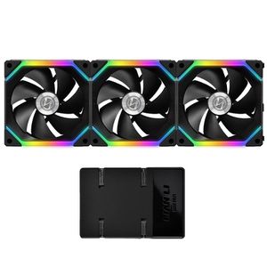 LIAN-LI UNI SL120MM FAN RGB BLACK 3 FANS PACK *พัดลม