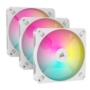 CORSAIR ICUE AR120 RGB 120MM PWM FAN WHITE TRIPLE FAN *พัดลม