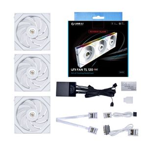 LIAN-LI UNI TL120MM FAN WHITE REVERSE TRIPLE PACK *พัดลม