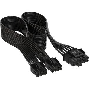 CORSAIR 600W PCIE5.0 12VHPWR TYPE 4 PSU POWER CABLE BLACK * สายไฟเคเบิลการ์ดจอ