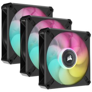 CORSAIR ICUE ML 120 RGB ELITE 120MM TRIPLE PACK BLACK WITH LIGHTING NODE CORE *พัดลม