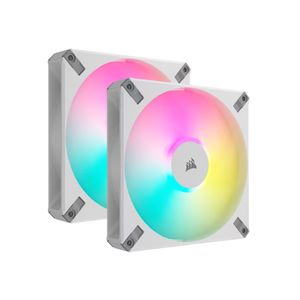 CORSAIR ICUE AF140 RGB ELITE 140MM PWM WHITE DUAL FAN KIT *พัดลม