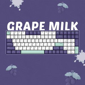 IQUNIX F96 GRAPE MILK RGB BLACKLIGHT WRIELESS (CHERRY SWITCH : RED) *คีย์บอร์ดเกมมิ่ง