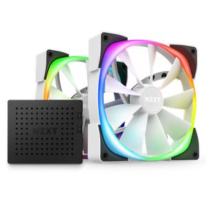 NZXT AER RGB 2 140MM TWIN STARTER PACK WHITE *พัดลม