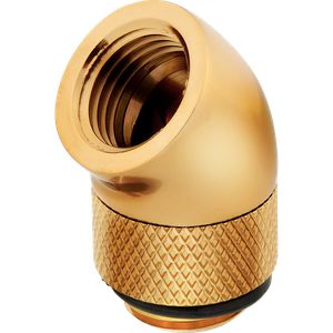 CORSAIR HYDRO X SERIES 45° ROTARY ADAPTER TWIN PACK — GOLD *ฟิตติ้ง