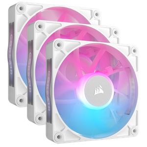 CORSAIR ICUE LINK RX120 RGB 120MM PWM TRIPLEPACK STARTER KIT WHITE *พัดลม