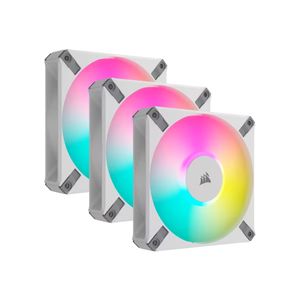 CORSAIR ICUE AF120 RGB ELITE 120MM PWM WHITE TRIPLE FAN KIT *พัดลม