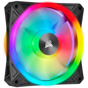 CORSAIR ICUE QL120 RGB 120MM PWM BLACK SINGLE PACK *พัดลม