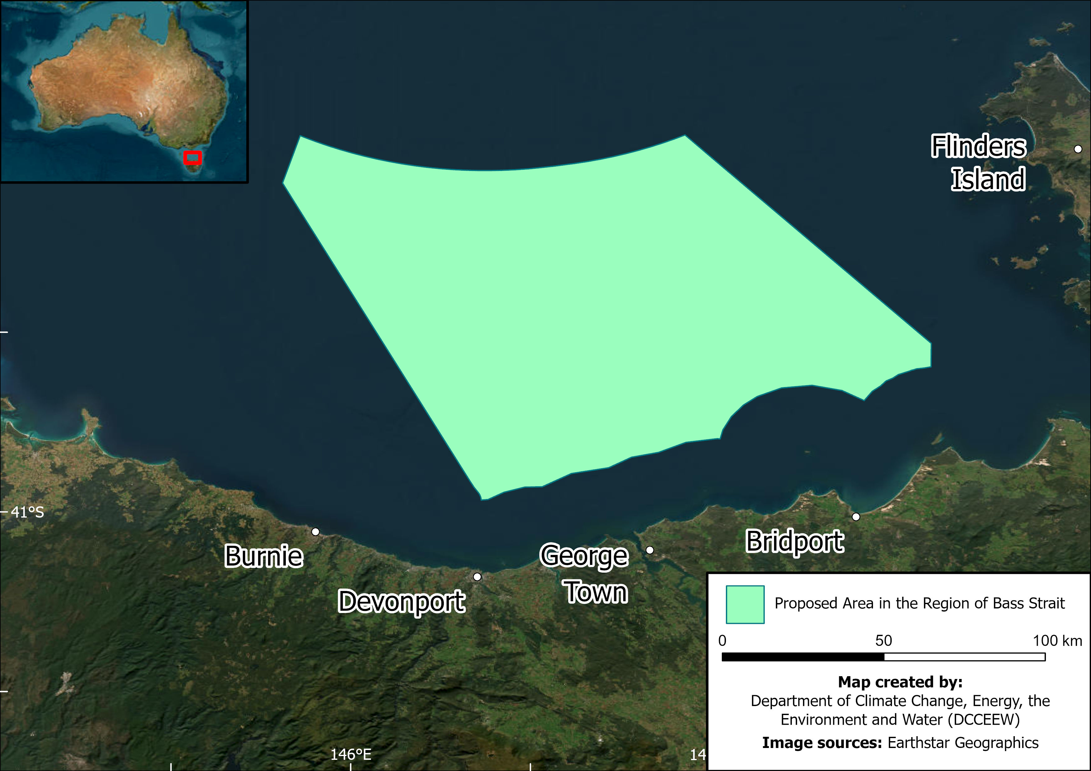 bass strait map