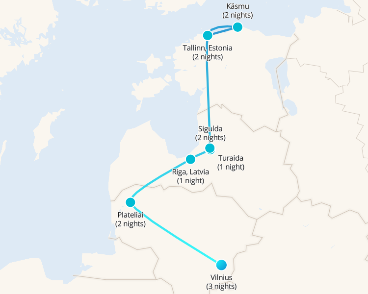 Self guided  Walking in the Baltics - 1