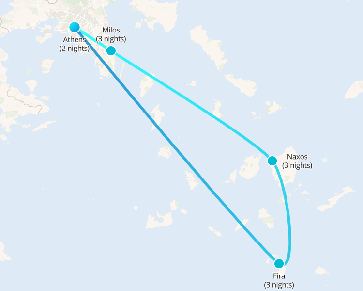 Cycladic Odyssey, Trip to Athens, Milos, Naxos, Santorini, 11 nights - 1