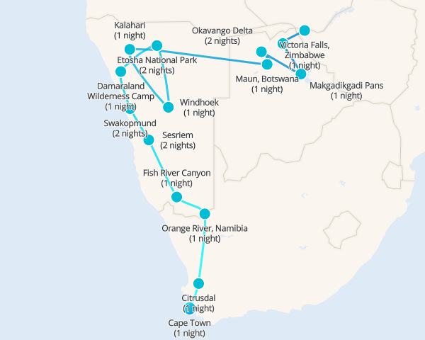 Cape Town to Victoria Falls - 1