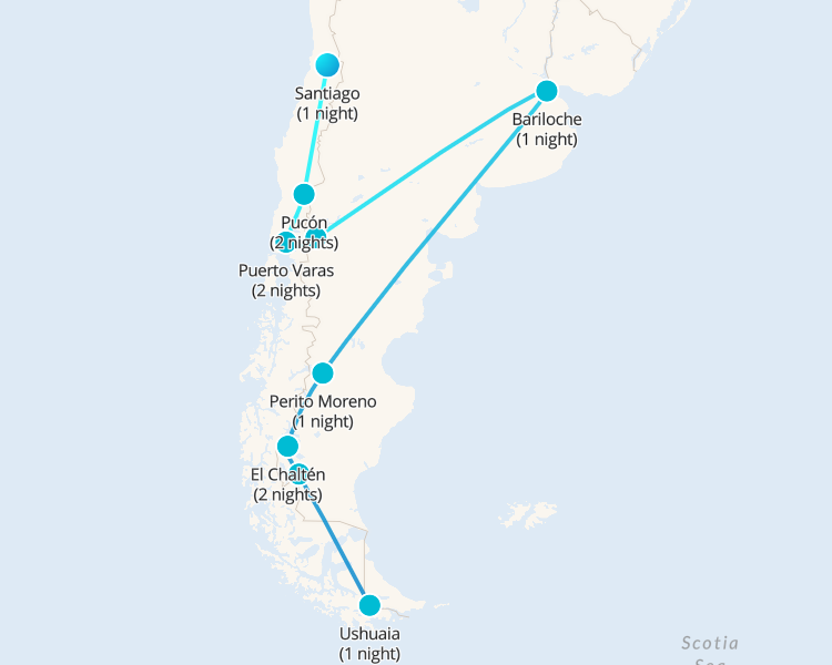 Pase de viaje de Santiago a Ushuaia (Ruta 40) 14 días 14 días - 1